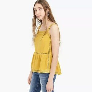 J. Crew Point Sur Textured Top Rich Gold Small